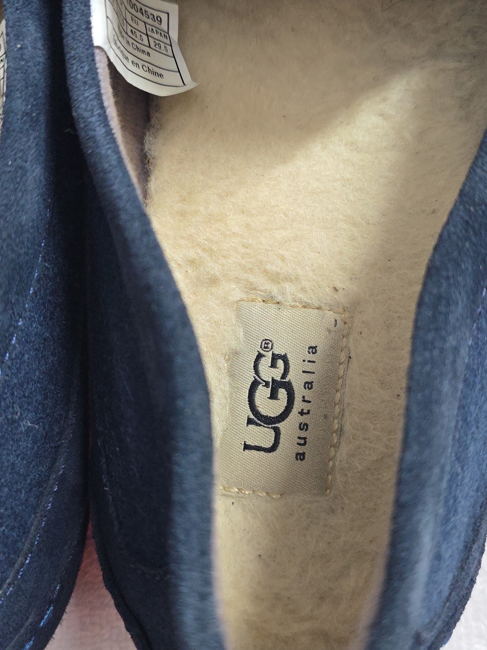 Ugg Australia Mens 12 Alder Navy Blue Driving Shearling Loafers Nice Clean Guc - Picture 5 of 16